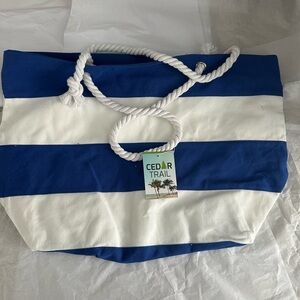 Nautical Blue and White Tote Bag